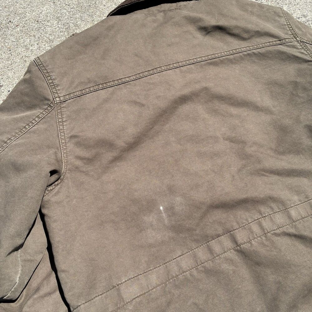 St Johns Bay Mens XL Chore Coat Jacket Flannel Lined Corduroy Elbow Pads - Picture 13 of 14